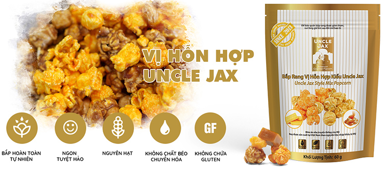 Bắp Rang Uncle Jax Vị Hỗn Hợp (60g)