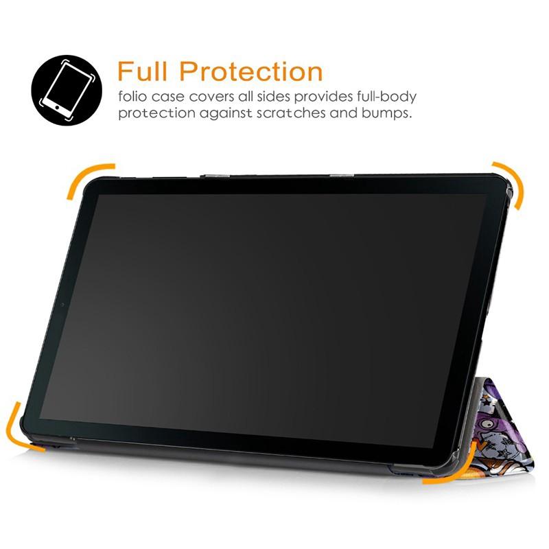 Bao da PU màu trơn kèm giá đỡ đứng thời trang sang trọng cho máy tính bảng LENOVO TAB P10 TB-X705F/L