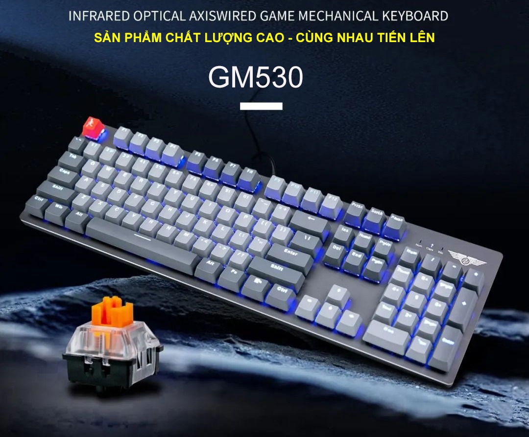 Bàn phím quang cơ StarNet Newmen GM530 ( Led RGB, IP69 ) – Hàng Chính Hãng