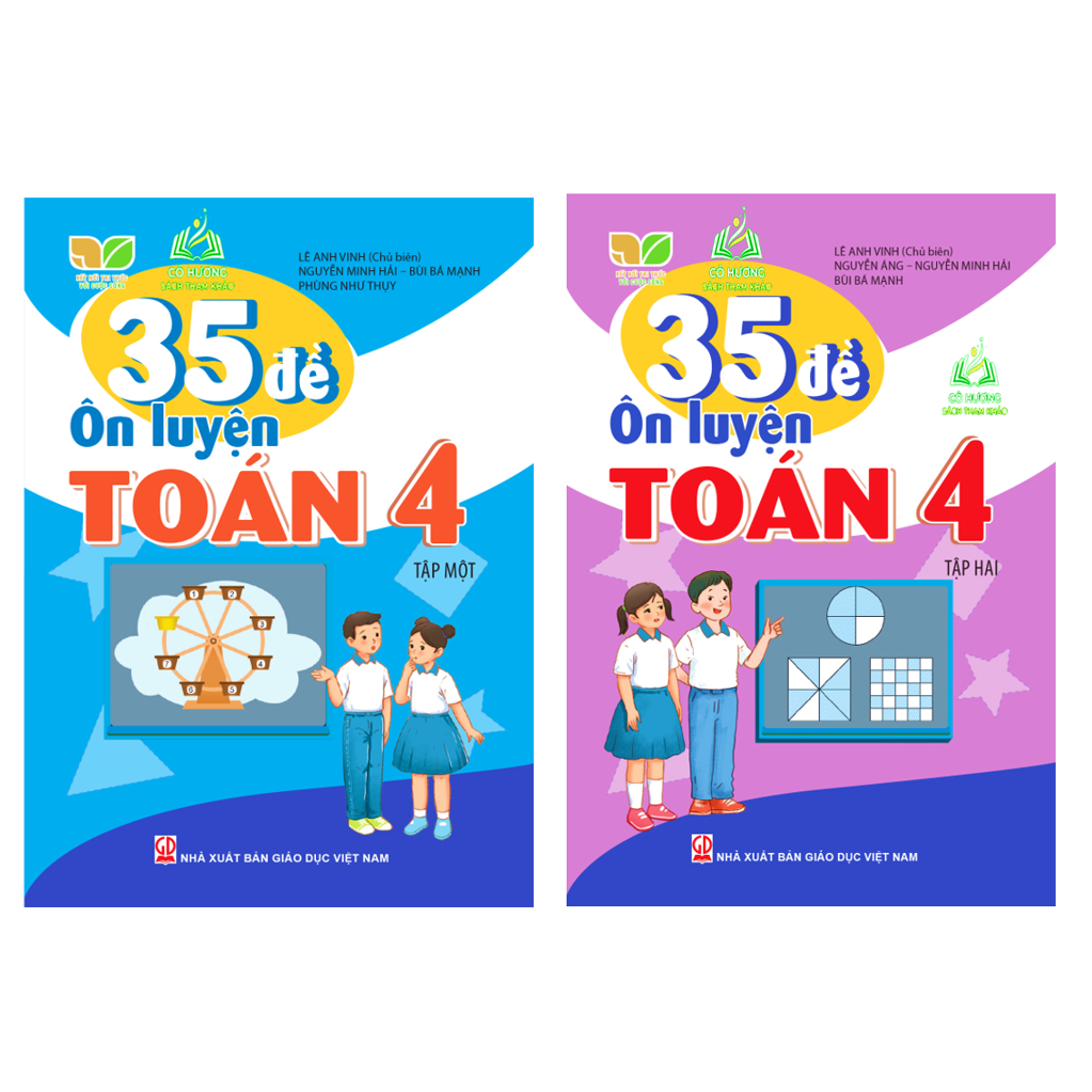 Sách - Combo 35 Đề ôn luyện Toán + Tiếng Việt 4 Tập 1+2