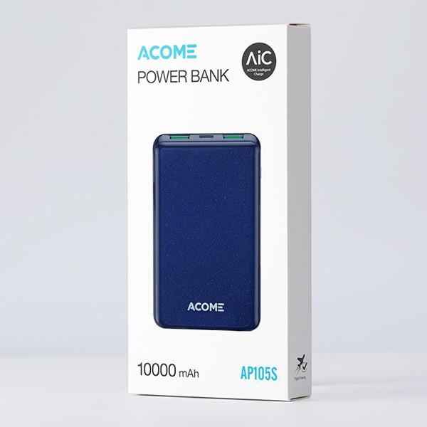 Pin Sạc Dự Phòng Dung Lượng 10.000mAh ACOME Hỗ Trợ Sạc Nhanh 18W PD/QC 3.0 An Toàn, Tiện Lợi - Hàng Chính Hãng