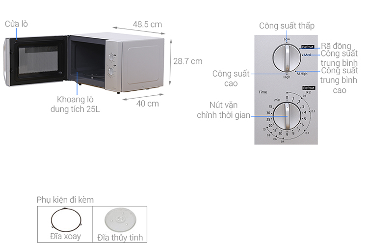 Lò Vi Sóng Panasonic NN-SM33HMYUE (800W) - Hàng Chính Hãng