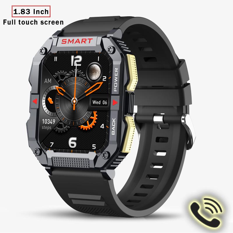1,83 inch màn hình cảm ứng đầy đủ thể thao xem thông minh theo dõi sức khỏe thời gian thực Ultra-dài chờ 2023 Bluetooth Call smartwatch Men