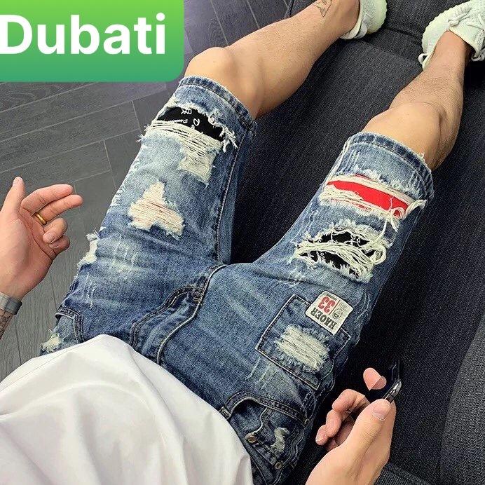 QUẦN SỌT SHORT LỬNG JEAN NAM CHẤT BÒ XANH LÓT VẢI ĐỎ KIỂU MỚI NHẬT BẢN CAO CẤP- DB 31- DUBATI FASHION