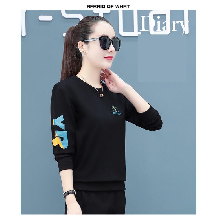 Bộ nỉ da cá nữ thu đông cao cấp - Đồ thể thao đẹp YBN45 mẫu mới nhất 2021