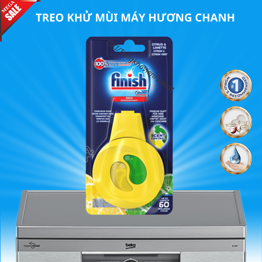 Combo Nước rửa bát Hữu cơ cho máy 900ml + Muối rửa bát Finish 1.5kg + Nước làm bóng finish 1150ml