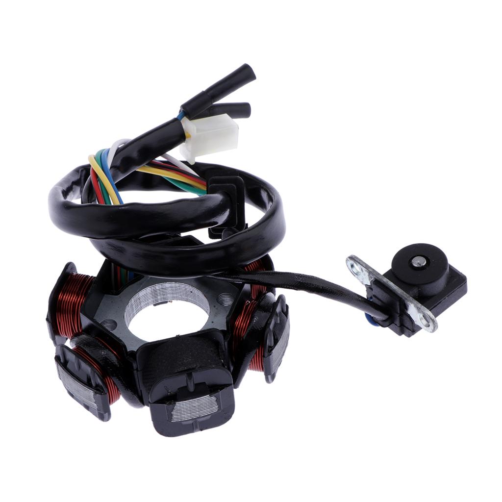 6 Coil Pole MAGNETO Flywheel Stator for GY6 125CC Quad Dirt Bike Buggy