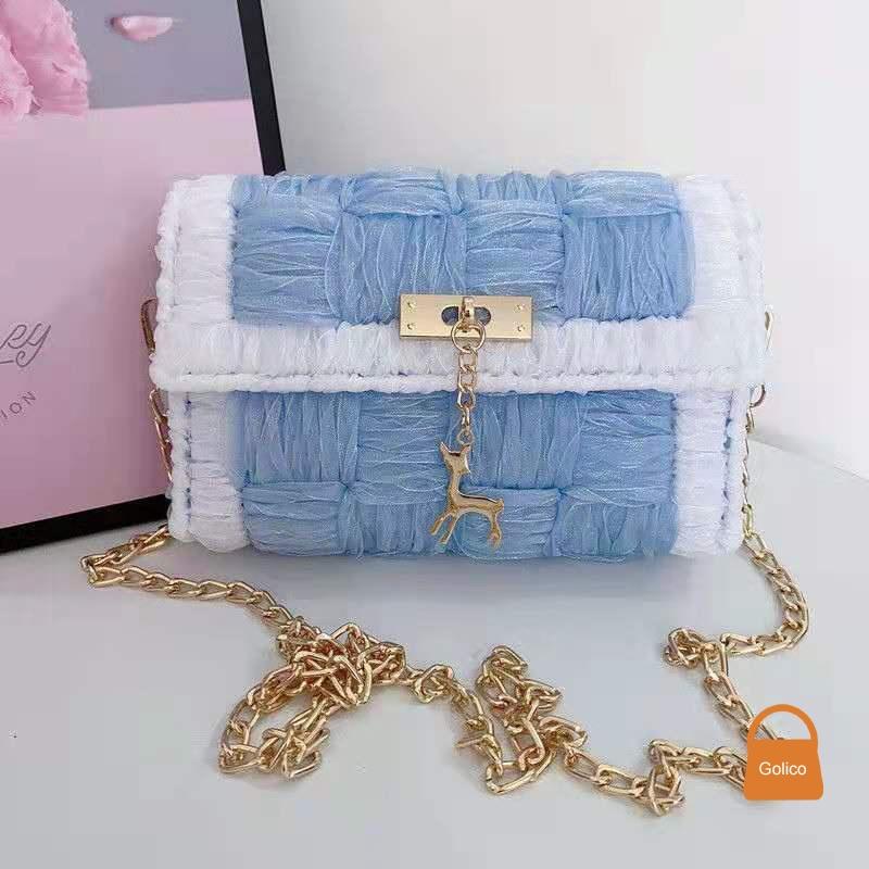 Túi Handmade Tự Đan Túi Gấu Nguyên Set Phụ Kiện Gồm Len Mịn,