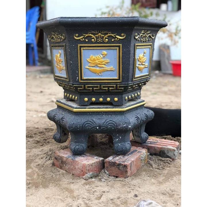 Khuôn đúc chậu cảnh lục giác 38 và chân đôn