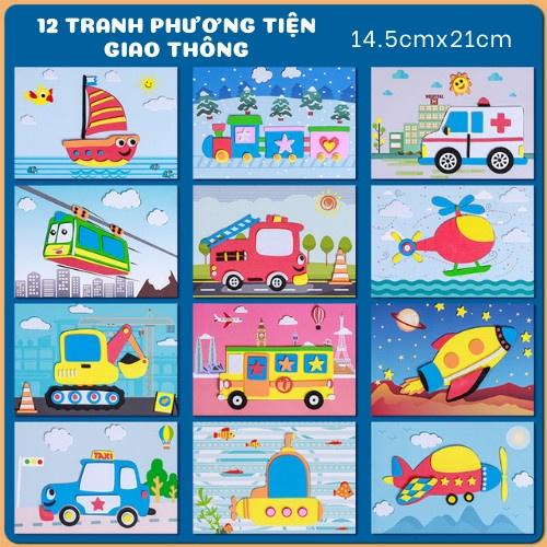 Đồ chơi giáo dục - Tranh ghép hình 3D, tăng tính sang tạo cho bé, An toàn sức khoẻ