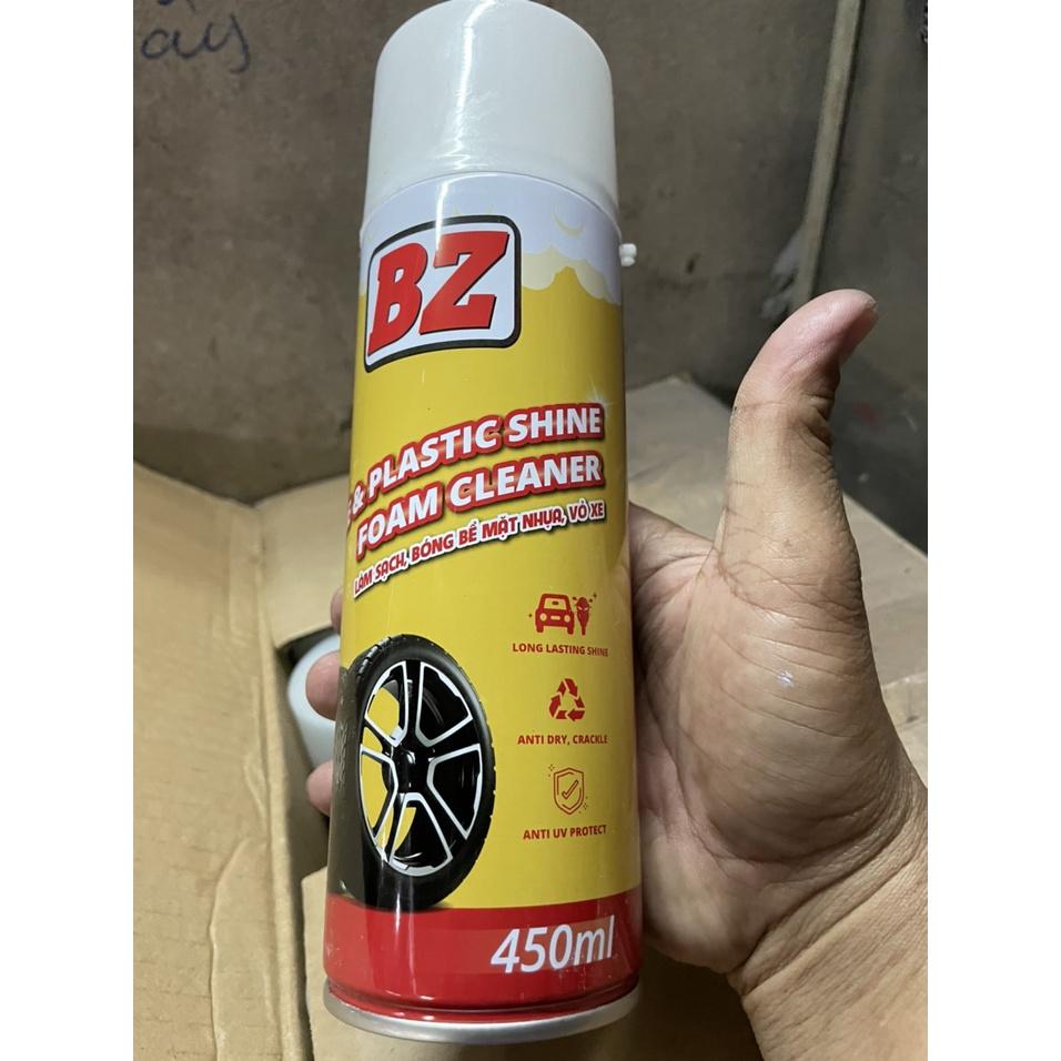 Chai Xịt Làm Sạch Nhựa Nhám, Lốp Xe BZ TIRES & PLASTIC SHINE
