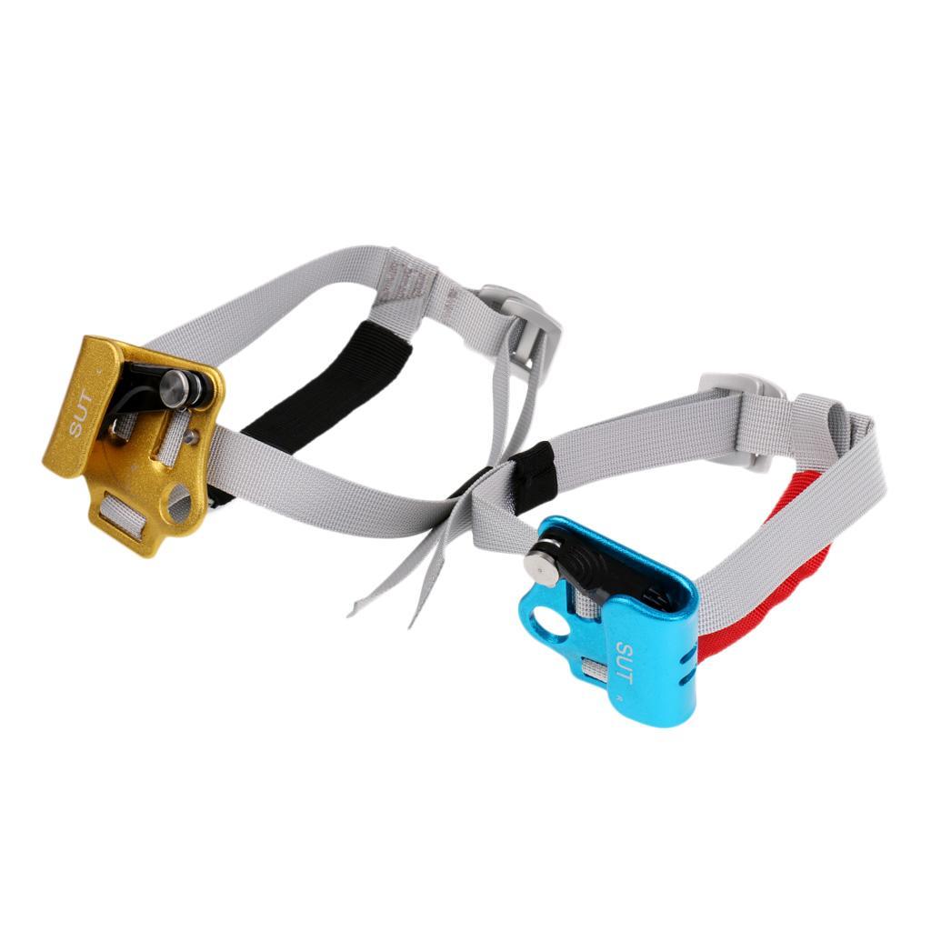 2 Pieces / Set Double Foot Ascender Riser Rock Climbing Caving Boot Mounted Device Rope Access Protection Gear