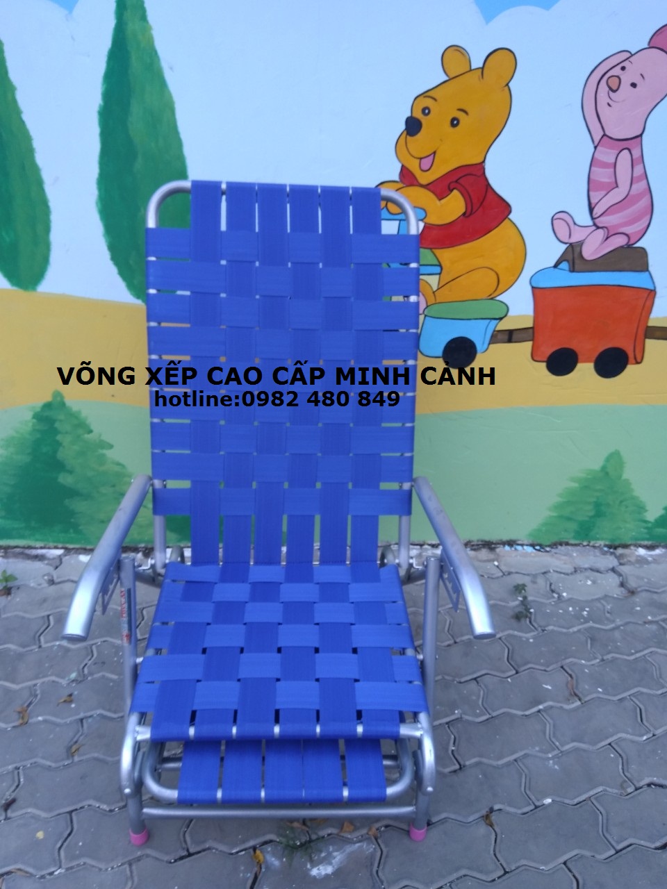 Ghế xếp khung sơn tĩnh điện cao cấp dây bẹ bản to