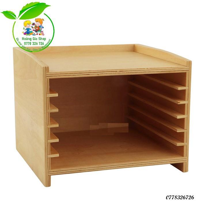 Tủ đựng tranh ghép động vật Montessori )