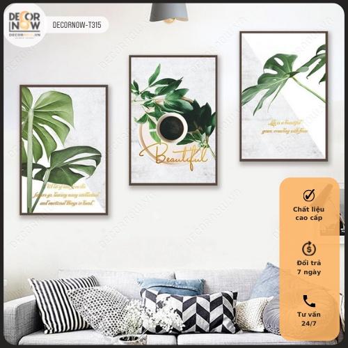 Tranh Treo Tường CANVAS Phòng Khách, Phòng Ngủ, DECORNOW, 3 Bức Trang Trí, Decor, Đẹp Nhất 2022 DCN-04