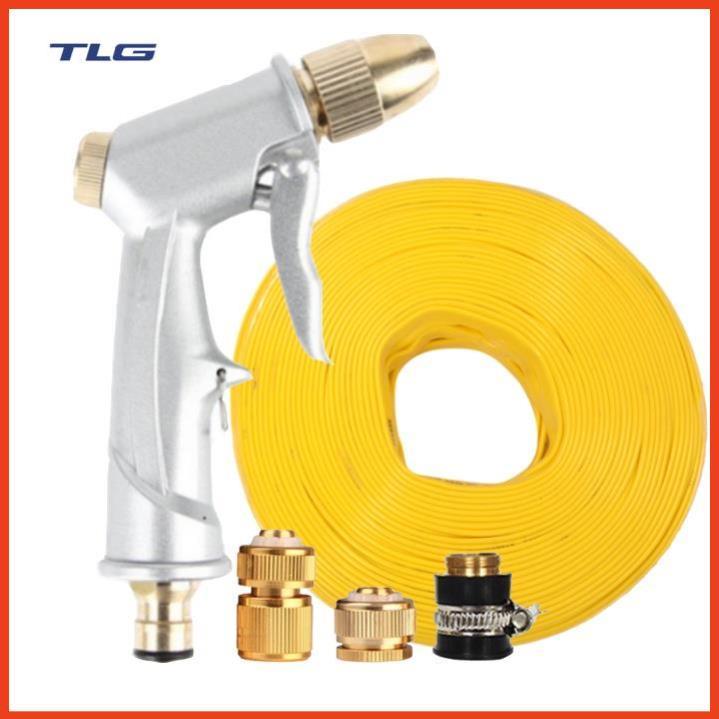 Rửa xe tưới cây Bộ dây và vòi xịt tăng áp lực nước 300% loại 25m cút đồng,nối đồng 206701