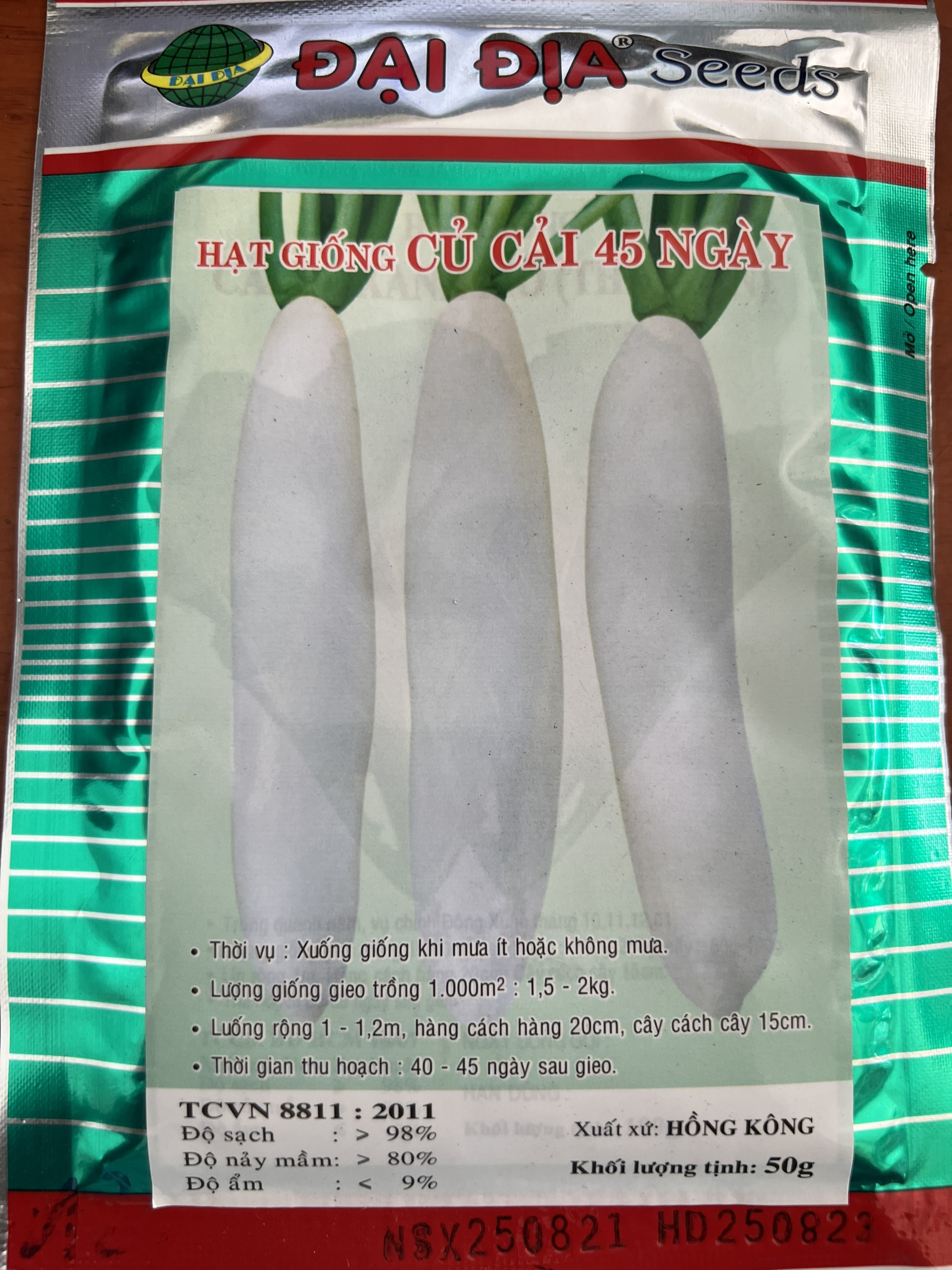 Hạt Giống Củ Cải Đại Địa