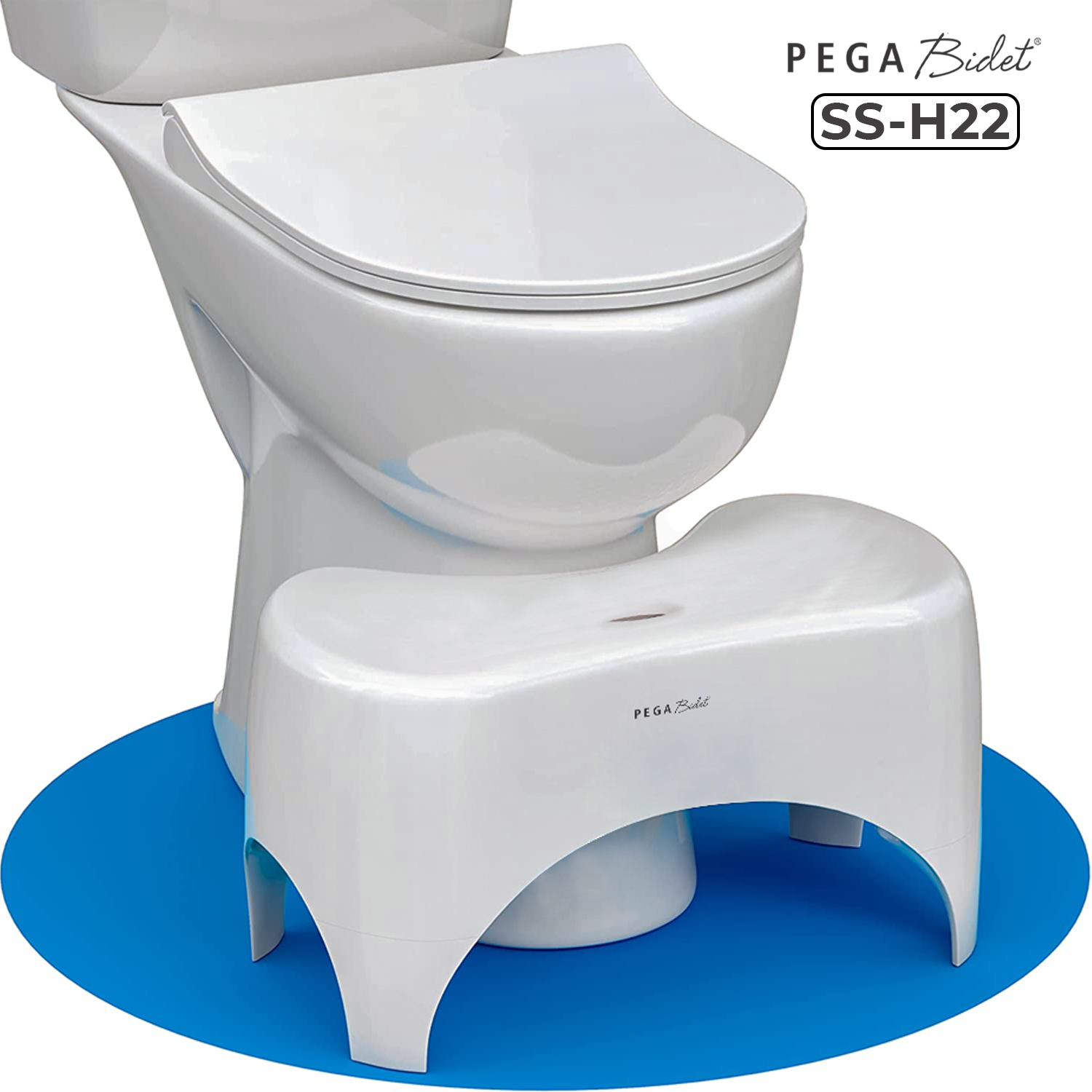 Ghế kê chân toilet PEGA Bidet SS-H22, hỗ trợ đi vệ sinh dễ dàng và thoải mái chống táo bón, làm từ nhựa y tế, ưa chuộng tại Mỹ