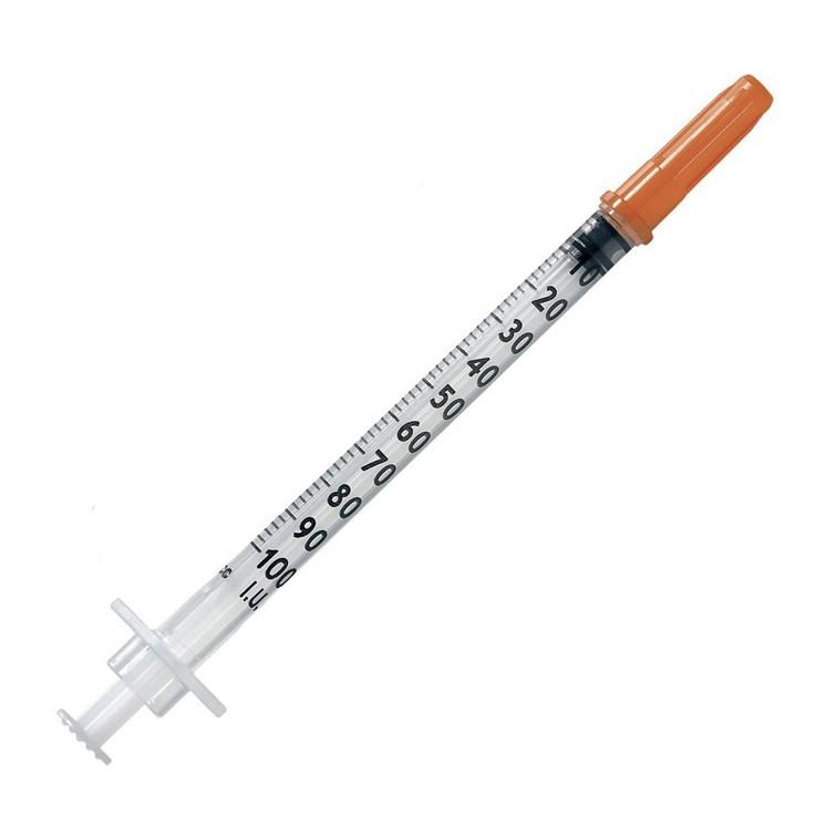 Bơm Tiêm Insulin, Kim Đầu Cam Chích Tiểu Đường: B.Braun - Siêu Nhỏ, Chích Êm (Bbraun Braun) -VT0159