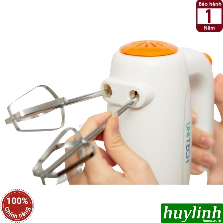 Máy đánh trứng trộn bột cầm tay Unitech HU-1411 - 300W - 5 tốc độ - 3 đầu trộn - Hàng chính hãng