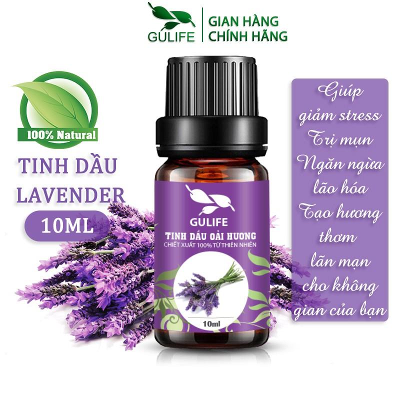 Tinh dầu Lavender GULIFE Chiết Xuất Hoàn Toàn Từ Thiên Nhiên - Làm Thơm Phòng &amp; Hương Ấn Tượng