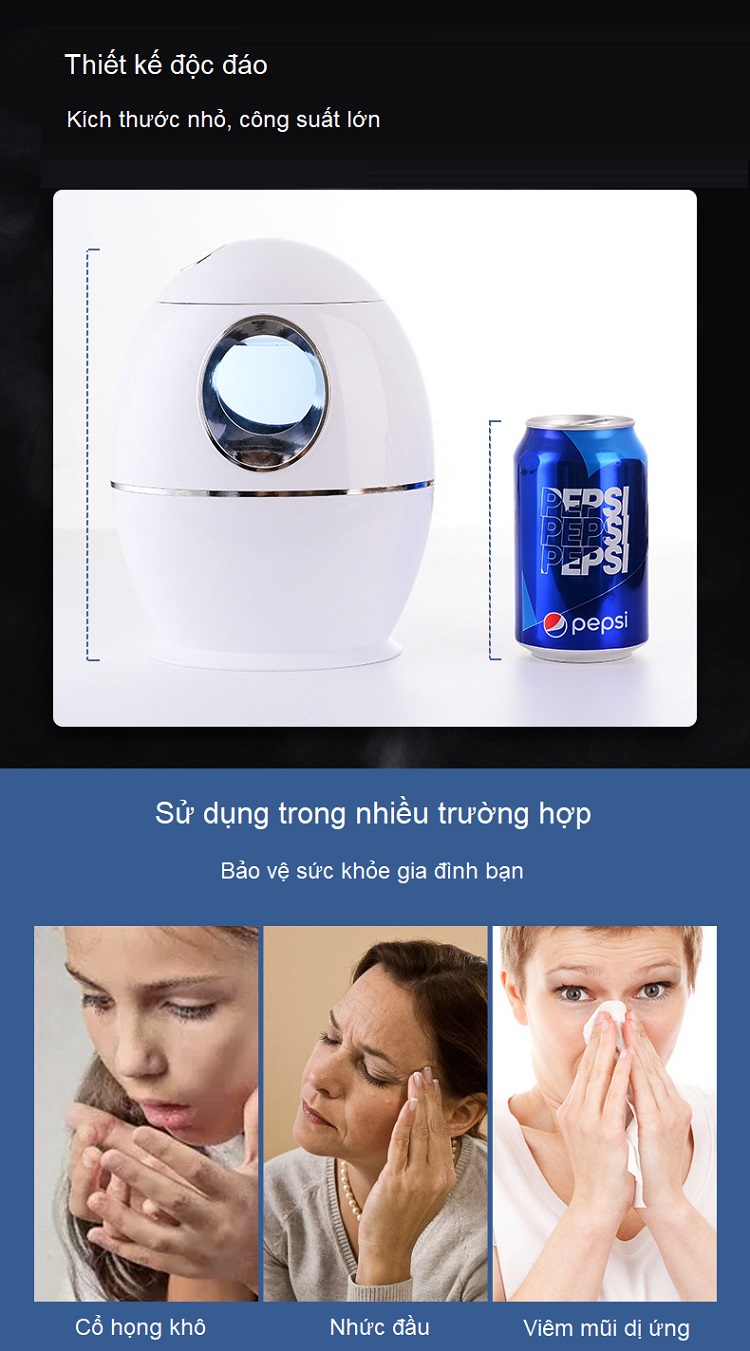 Máy tạo độ ẩm mini trong phòng giúp ngăn ngừa, bảo vệ sức khỏe cho gia đình