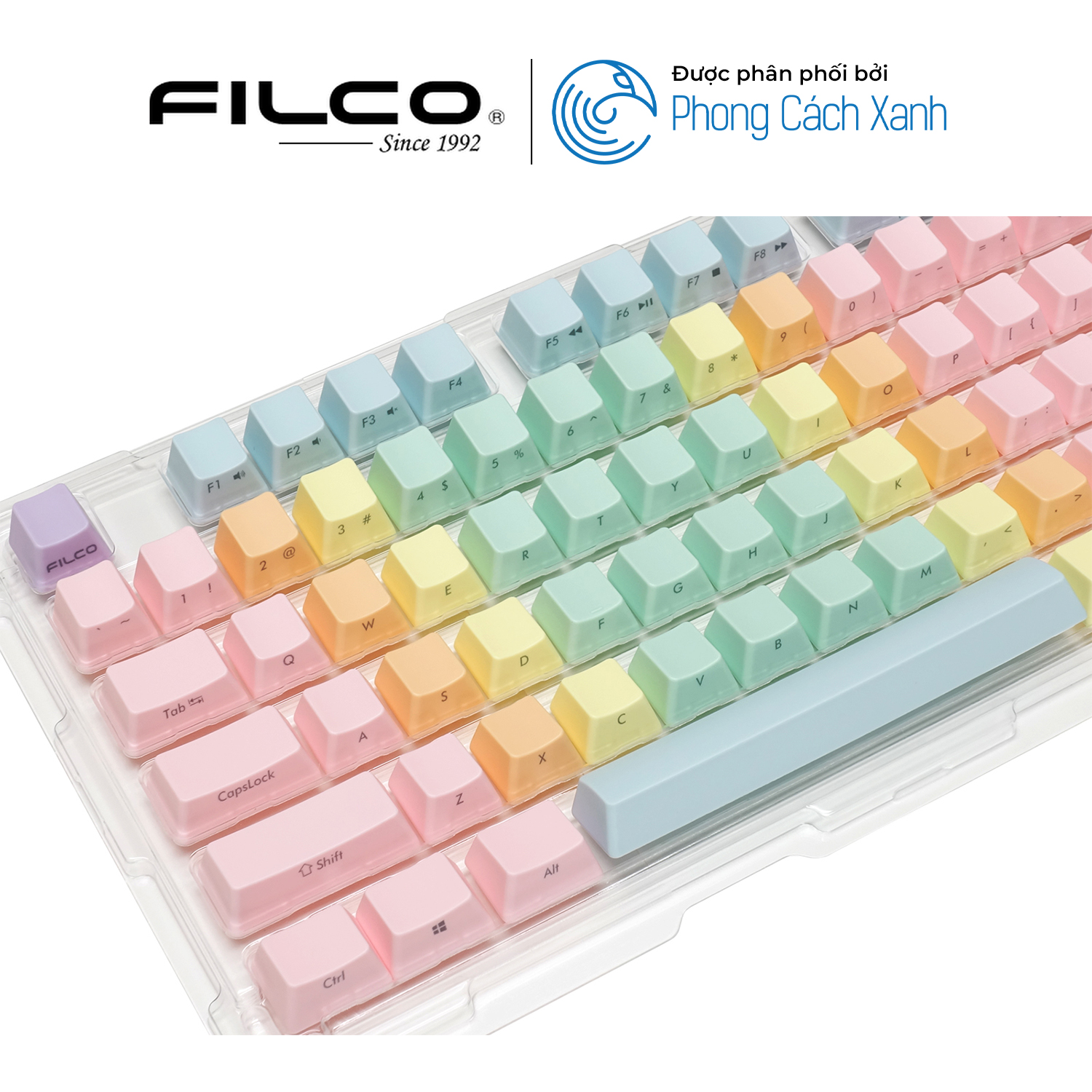 Bộ keycap Filco Macaron 104 phím - Chữ Ninja - Hàng Chính Hãng