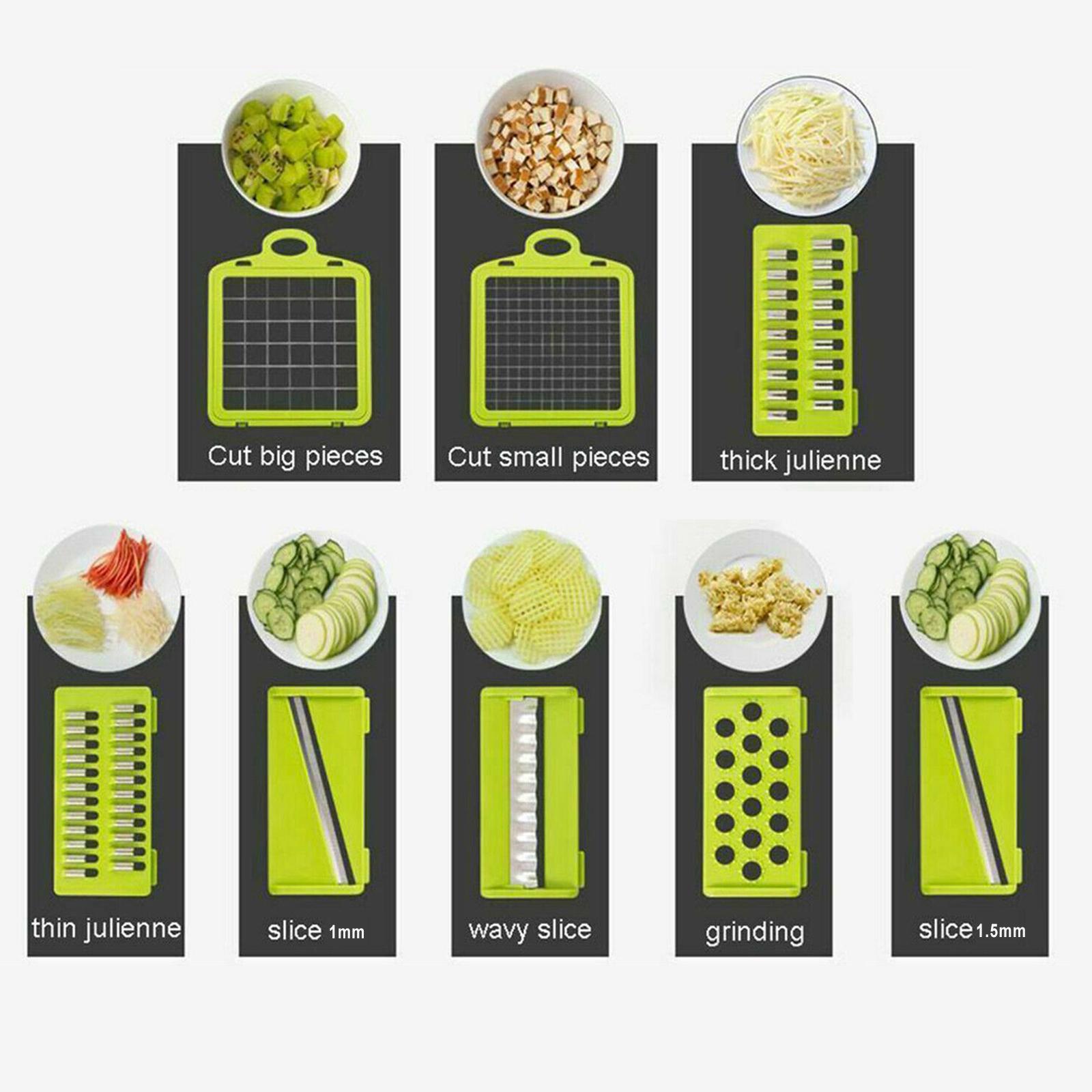 13 in 1 Manual Vegetable Slicer Potato Cutter Stainless Steel Kitchen Tool