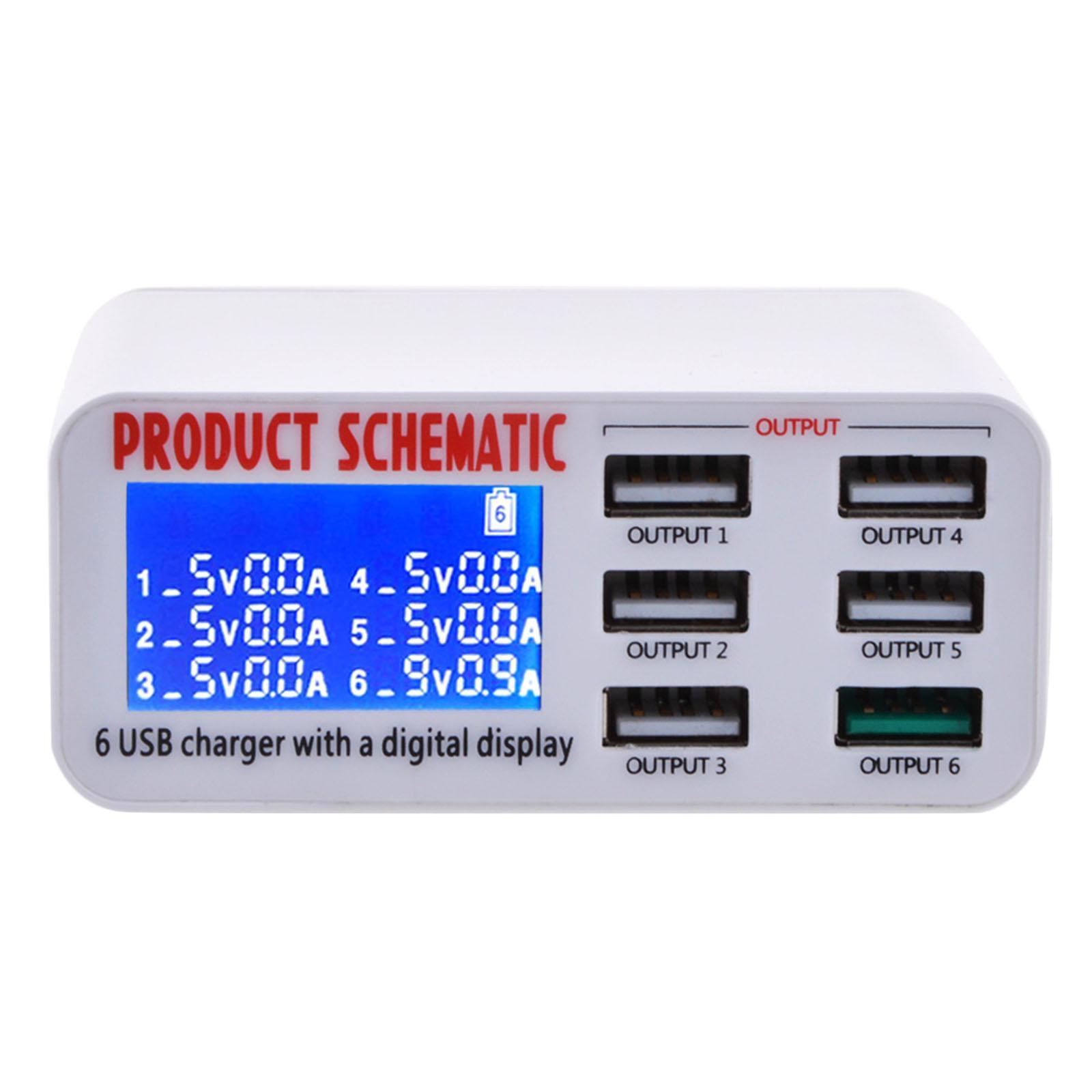 Multiple 6-Port USB Charger Phone Charger Adapter .0 US Plug