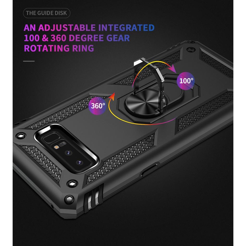 Ốp lưng cho Samsung Note 8 chống sốc 2 lớp kèm nhẫn iring làm giá đỡ