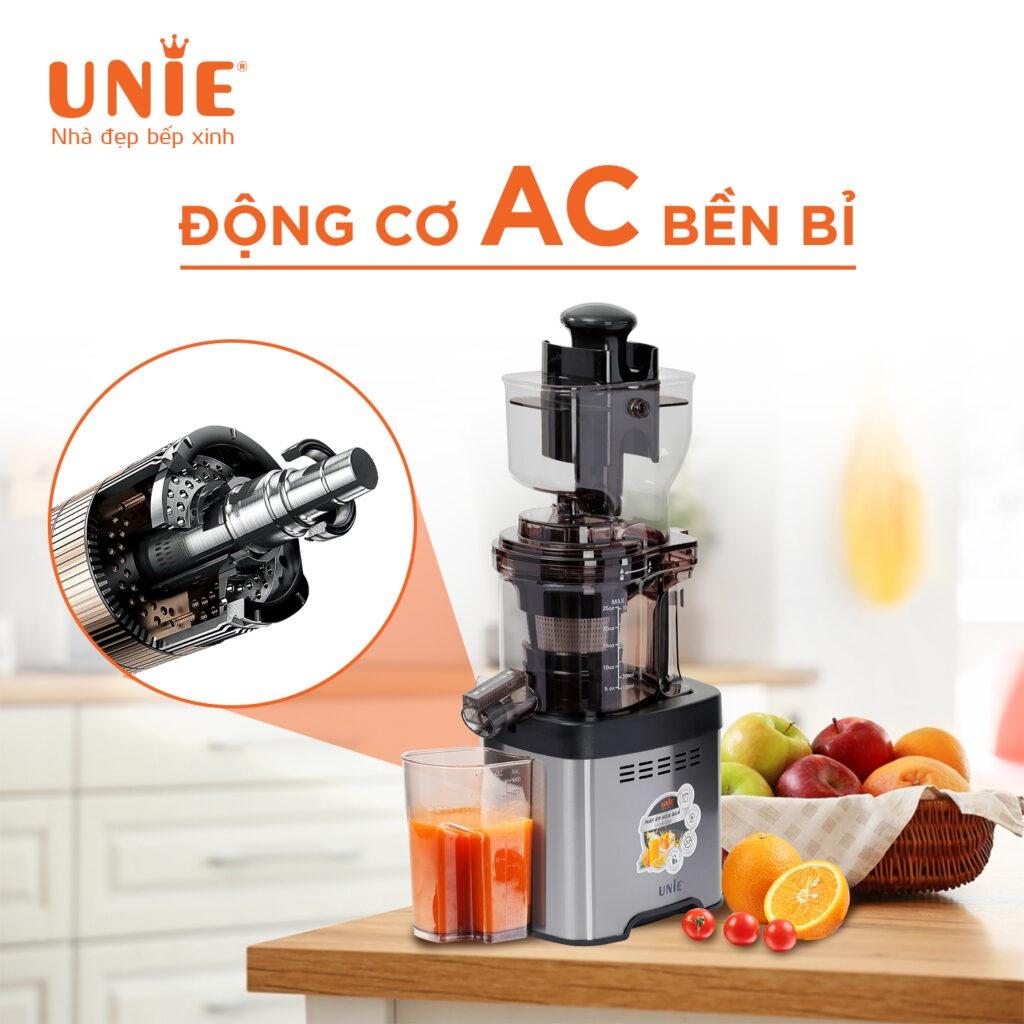 Máy ép chậm thông minh UNIE USJAC91S- Công nghệ cao cấp, hoạt động êm ái,ống tiếp nhiên liệu lớn,Bảo hành 2 năm- hàng chính hãng