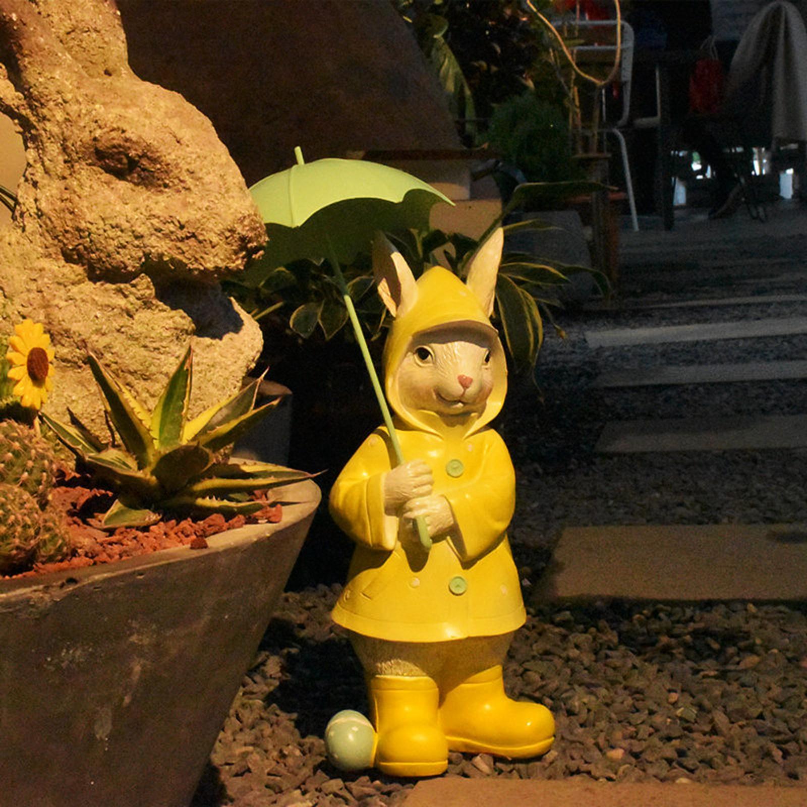 Rabbit Statues Photo Props Crafts for Pastoral Patio Decoration