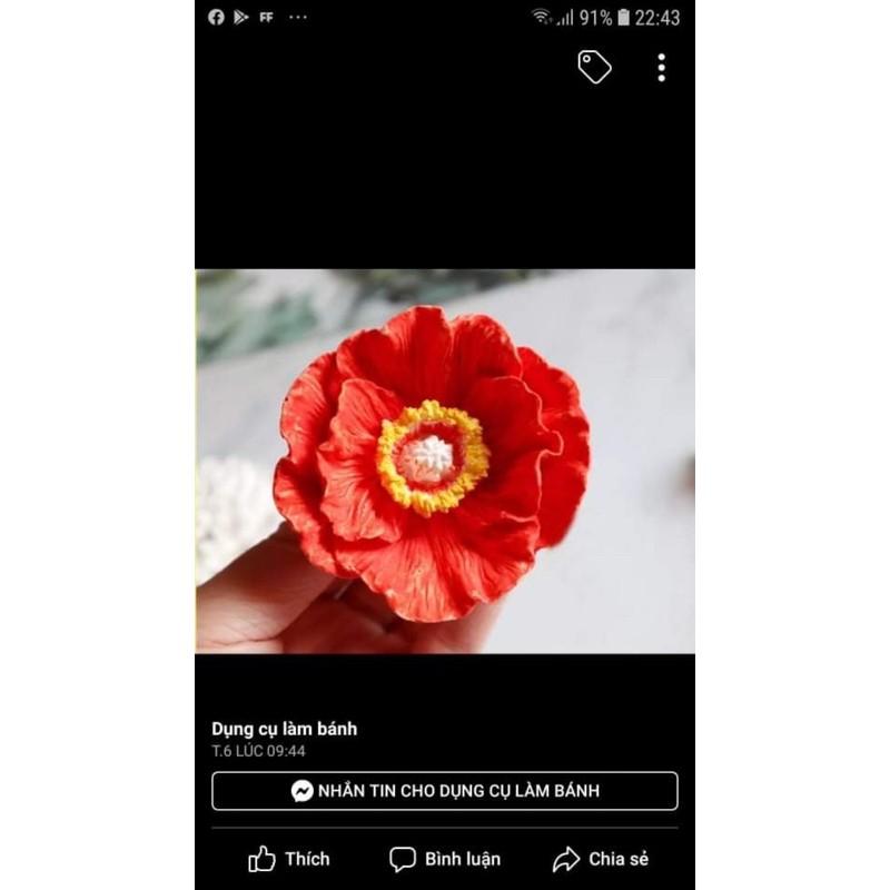 Khuôn hoa silicon làm thạch 4D , hoa anh túc