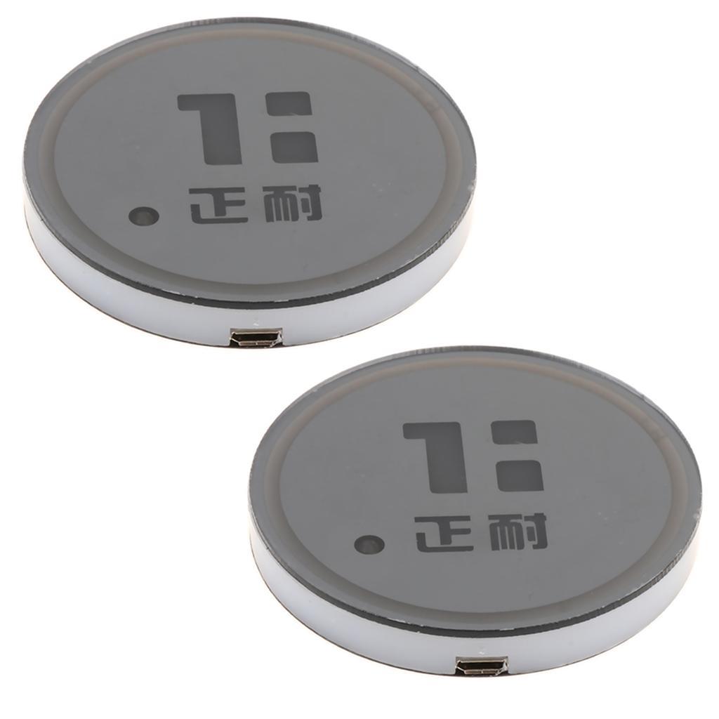2 Pieces Car Cup Holder Multicolor Led  Mat Interior