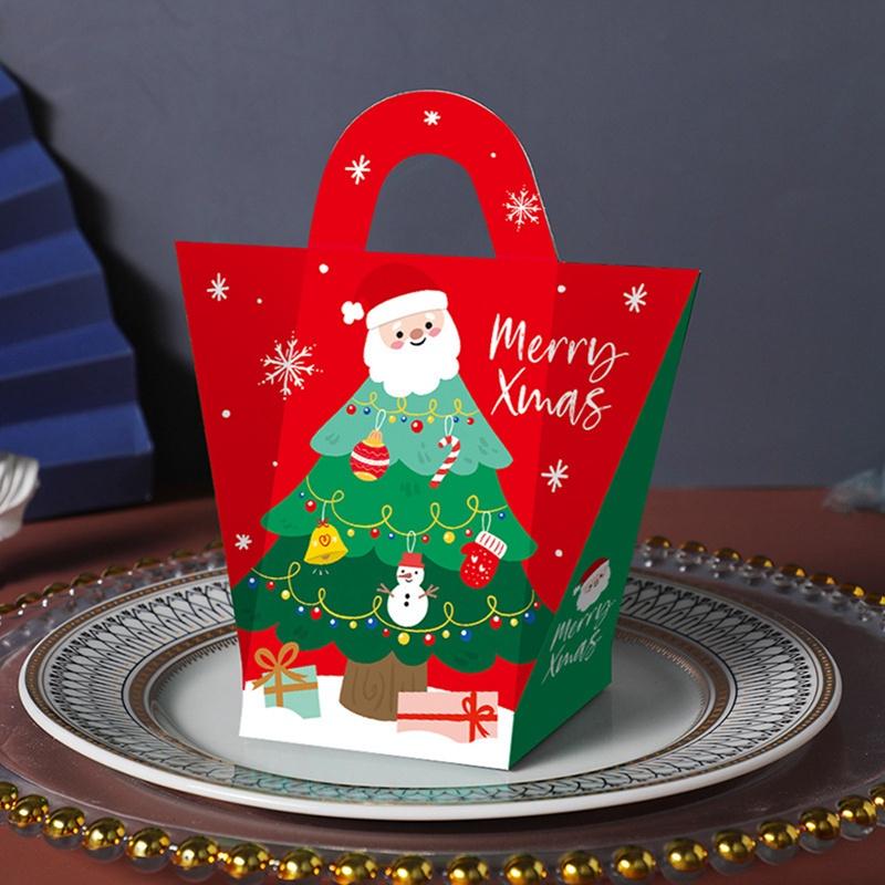 Set 5 túi giấy đựng bánh kẹo họa tiết giáng sinh dễ thương