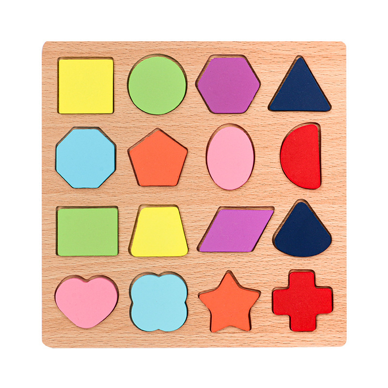 Đồ chơi giáo dục cho bé bảng chữ cái, chữ số, hình khối làm bằng gỗ an toàn cho trẻ