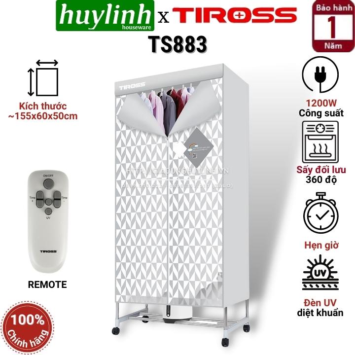 Máy sấy quần áo Tiross TS883 (1200W) - Hàng chính hãng