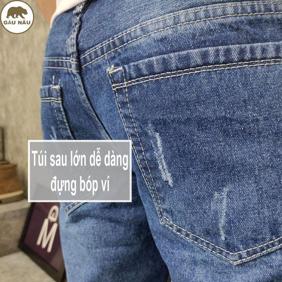 Quần short jean nam GN413 màu chuẩn đẹp Gấu Nâu