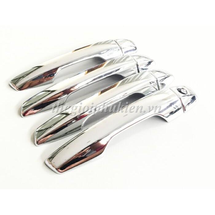 Bộ ốp tay nắm, hõm cửa xe Mitsubishi Xpander mạ Crom