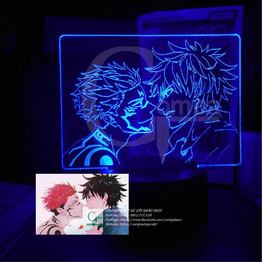 Đèn Ngủ Anime LED 3D Jujutsu Kaisen Megumi Fushiguro x Sukuna AJKN9901 16 màu tùy chỉnh