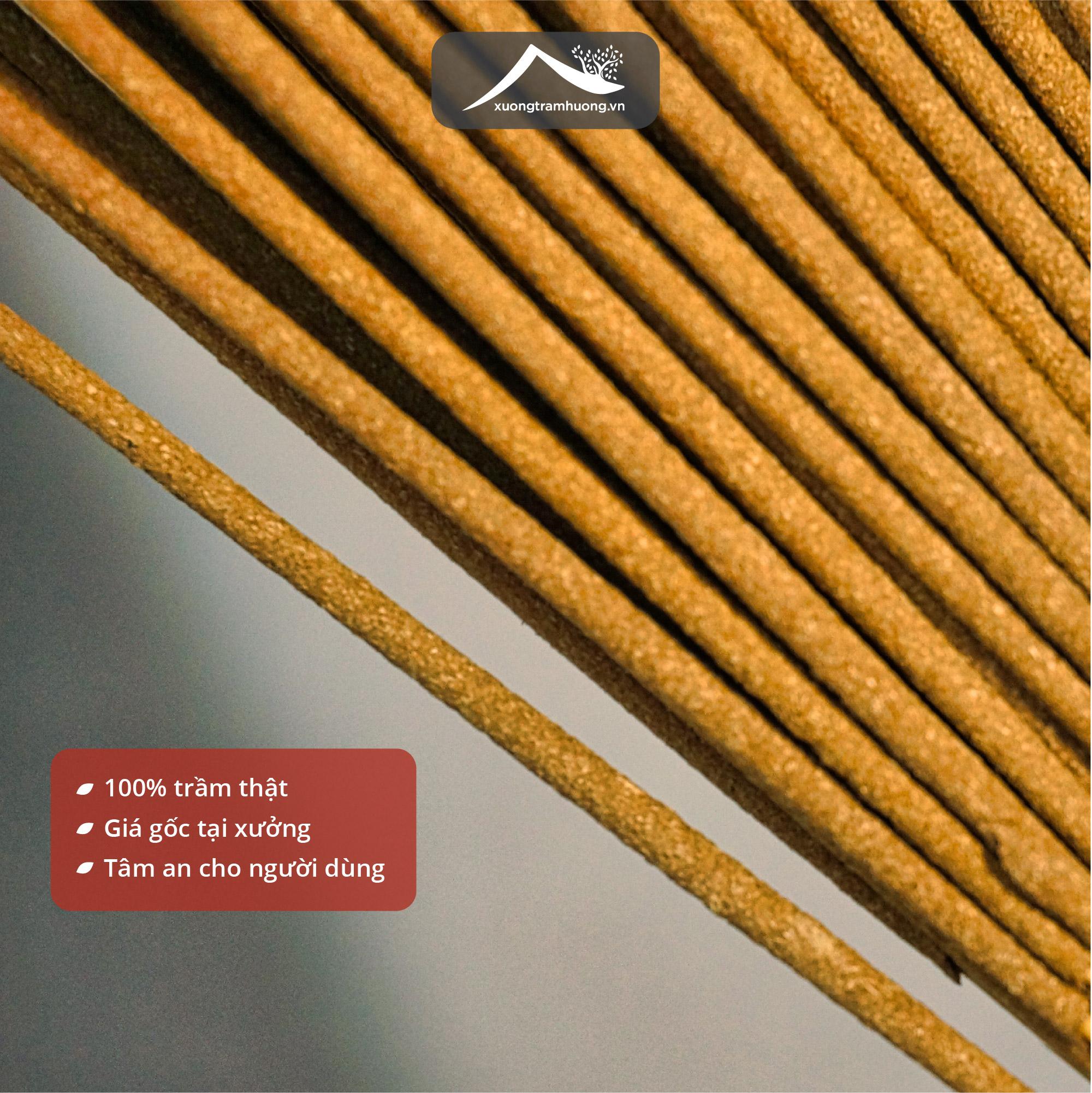 Nhang Trầm Hương Sạch Xưởng Trầm Hương Thơm Đậm An Toàn Hộp 100 Cây Xông Nhà Tẩy Uế