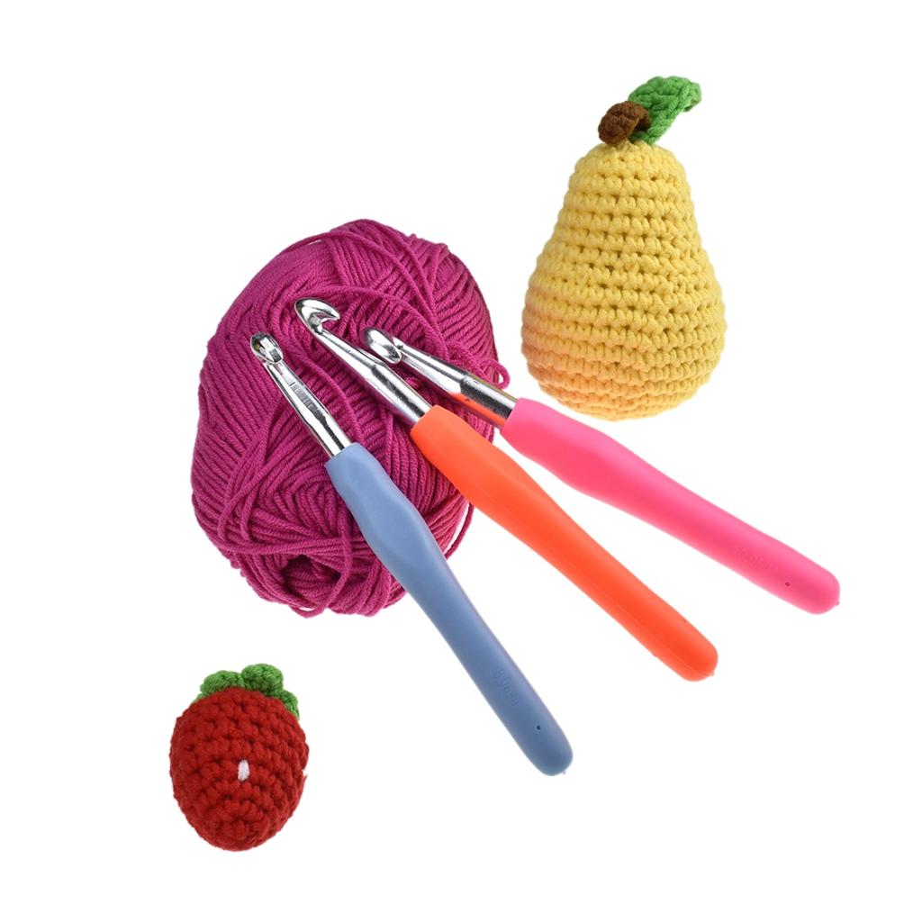 46Pcs Crochet Hooks Kit Portable Weave Yarn Gauge Scissors Measure Tools