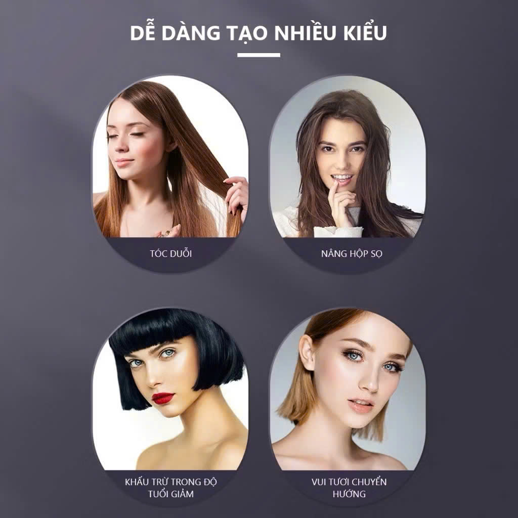 Lược Điện Chải Tóc Không Dây Ion Âm - Chăm Sóc Tóc Suôn Mượt, Tạo Kiểu Dễ Dàng, Dễ Mang Theo - HÀNG CHÍNH HÃNG MINIIN