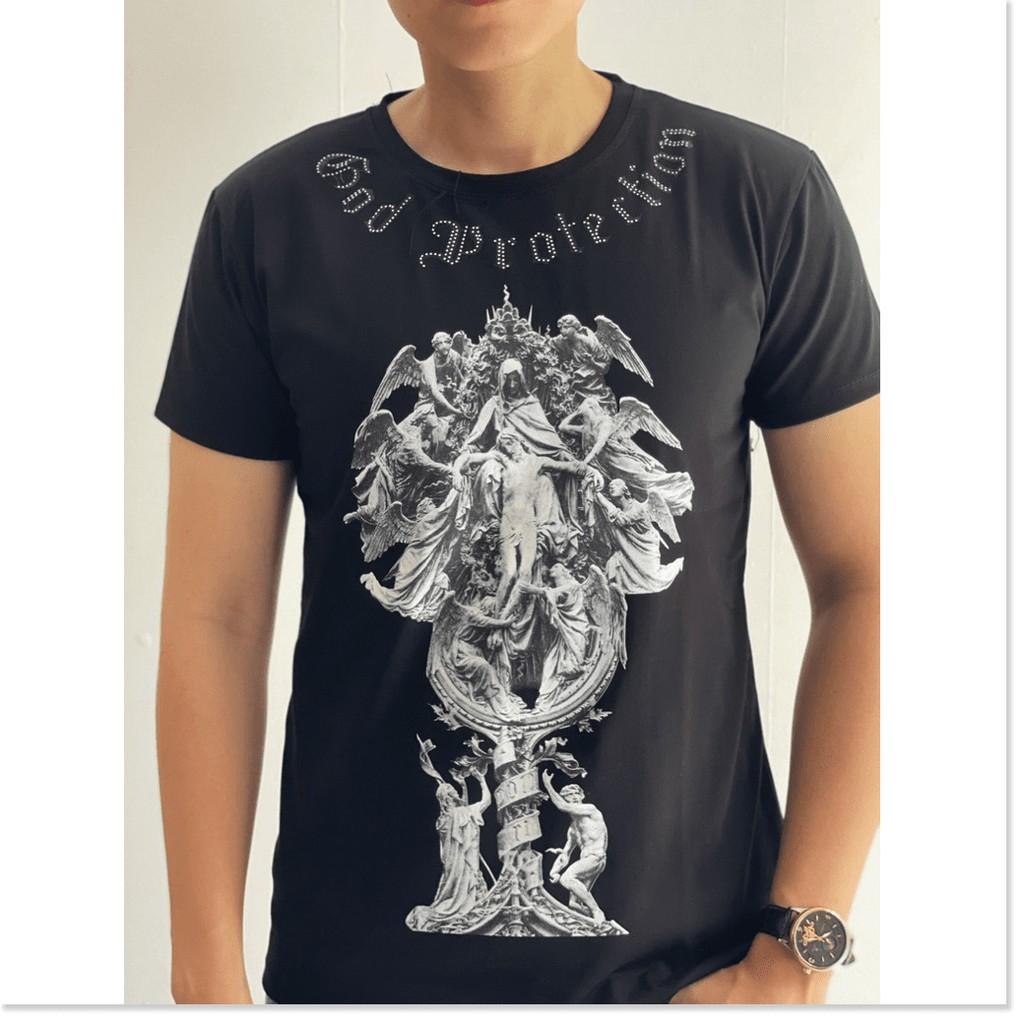 ÁO THUN CỔ TRÒN THIẾT KẾ HOA TIẾT SIÊU NGẦU,CHẤT LIỆU VÃI THOÁNG MÁT THỜI TRANG MỚI KME