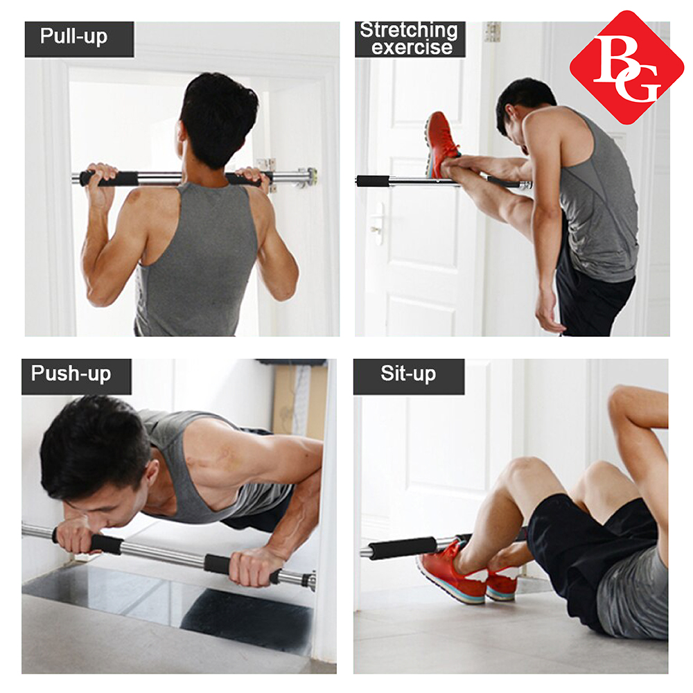 BG Xà đơn treo tường gắn cửa đa năng cao cấp tùy chỉnh từ 60 - 150cm phù hợp tập thể thao tại nhà