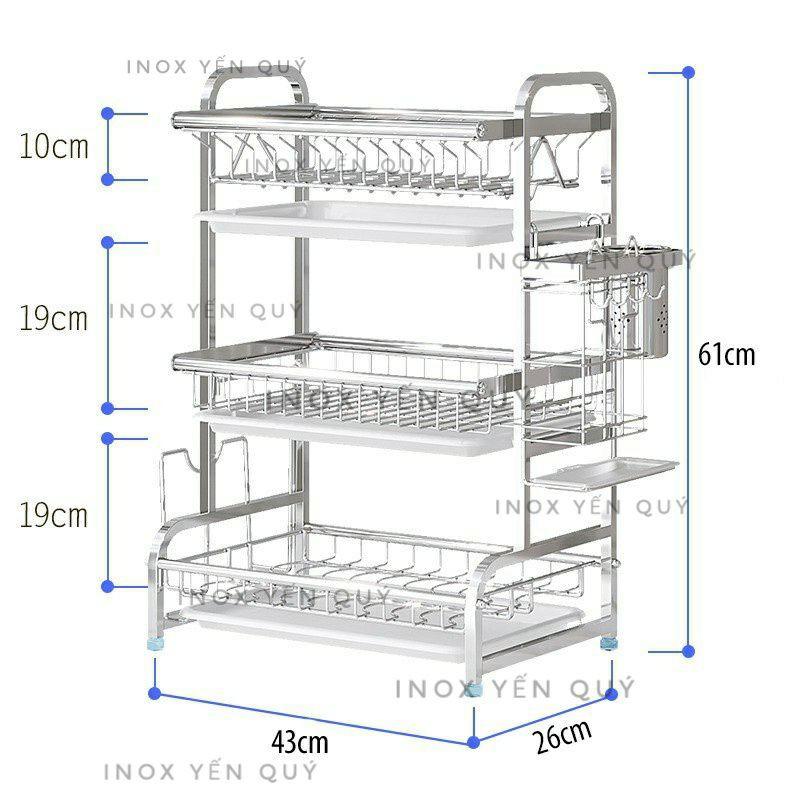 Kệ bát đĩa inox 304
