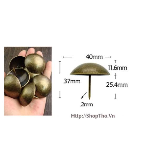Đinh mũ màu đồng giả cổ đường kính từ 25-47mm