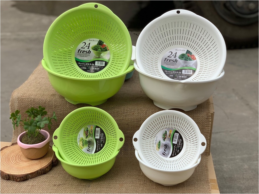 Combo Chậu nhựa nội địa Nhật Bản - Trắng