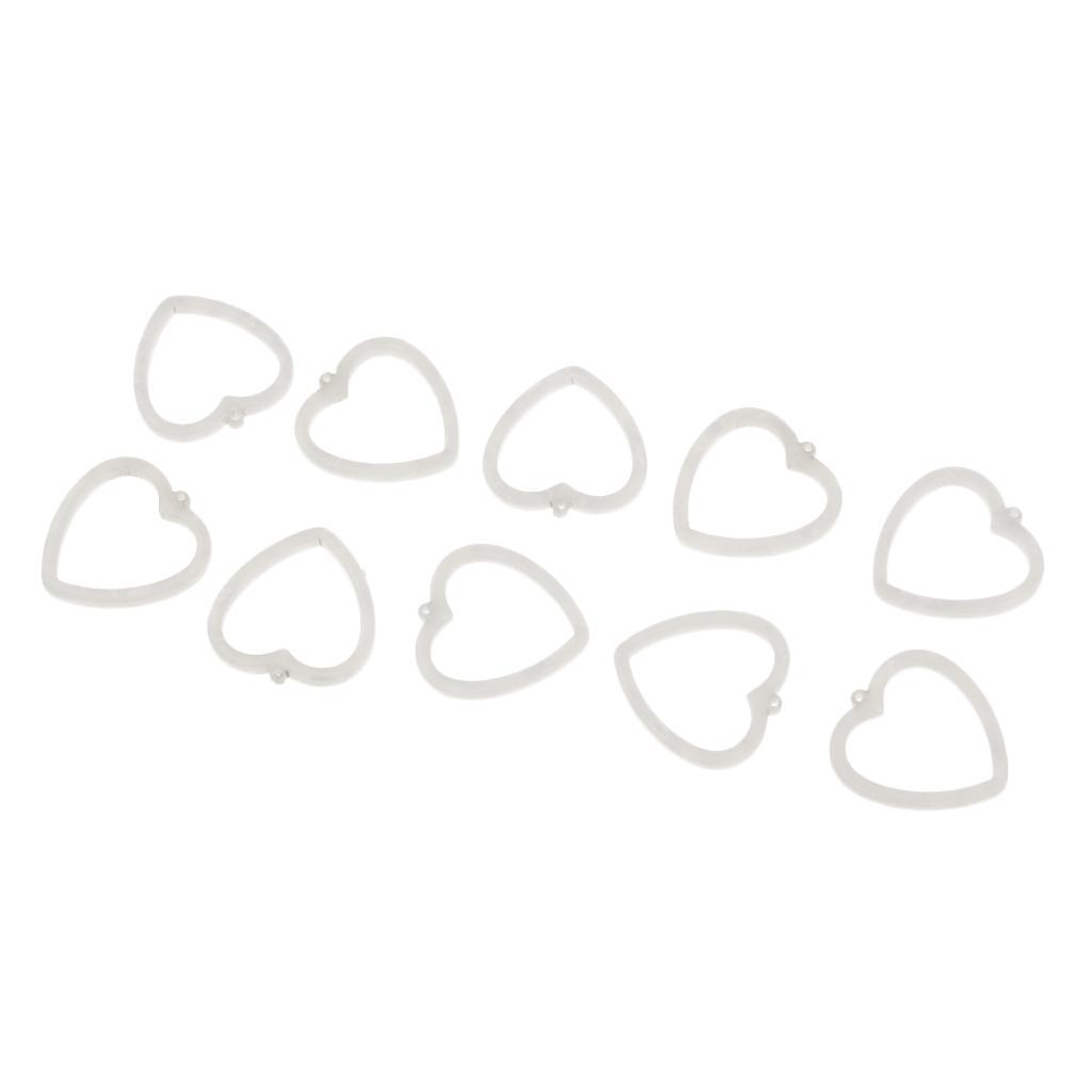 10pcs Acrylic Hollow Sweet Heart Charms Pendants For DIY Jewelry  Color #1
