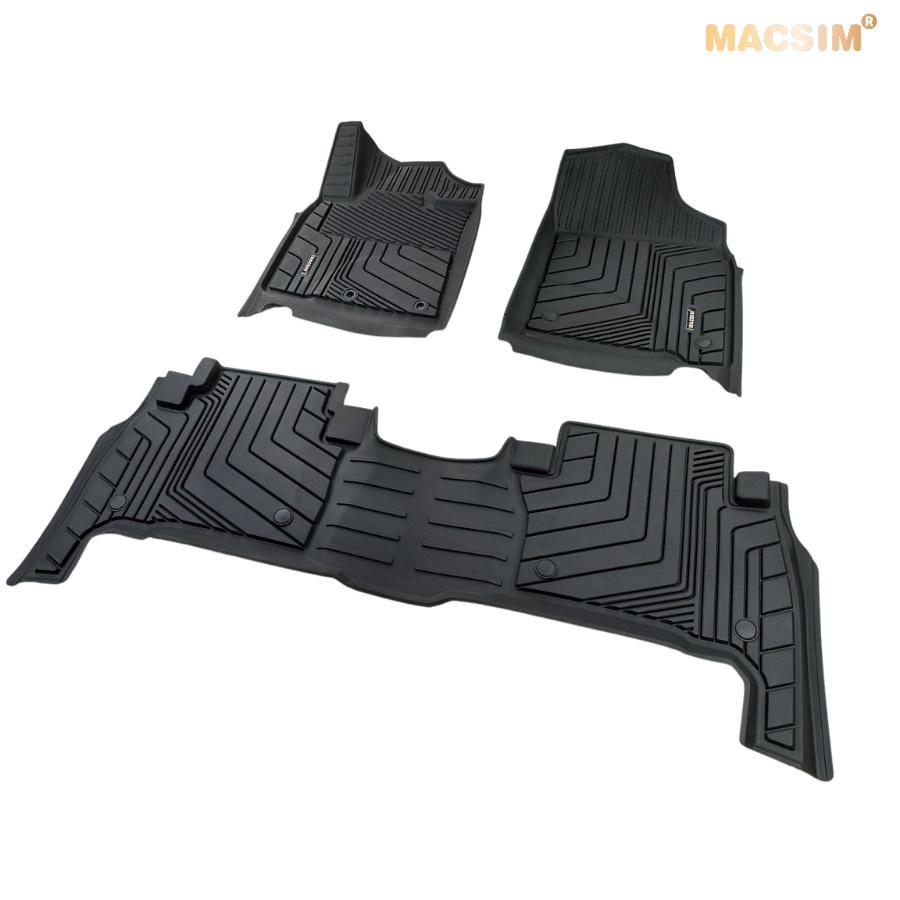 Thảm lót sàn xe ô tô Toyota Land Cuiser 2010 + nhãn hiệu Macsim - chất liệu nhựa TPE đúc khuôn cao cấp - màu đen ( 2h)